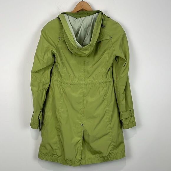 Johnston & Murphy Hip Length Rain Jacket Size XS (2/4) Green Hooded - Picture 5 of 13